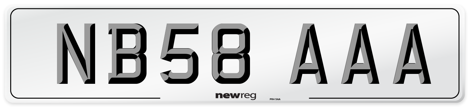 NB58 AAA Number Plate from New Reg